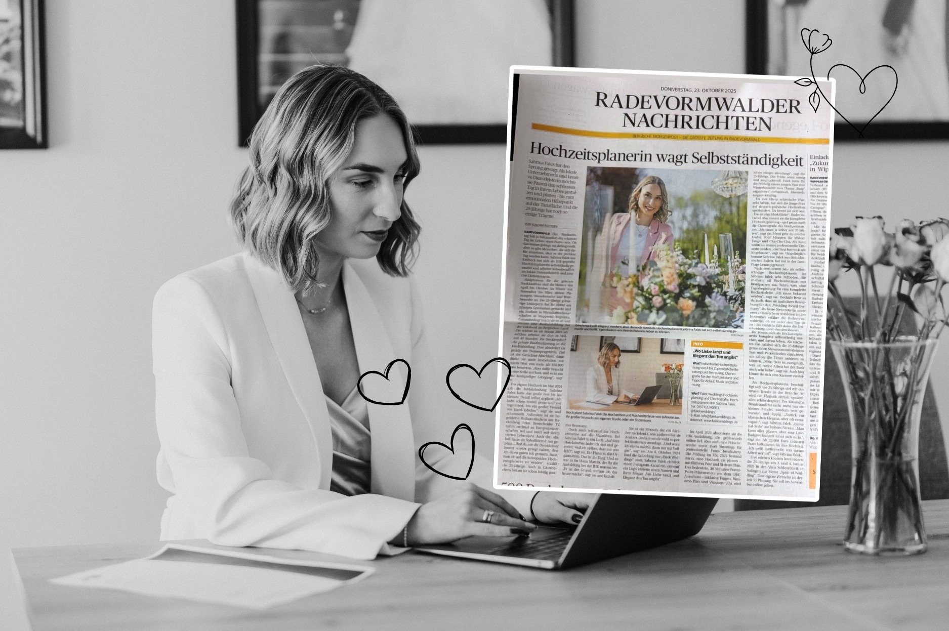 Falek Weddings in der Presse – Hochzeitsplanerin wagt Selbstständigkeit